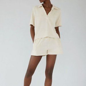 Aritzia Wilfred Popiscle Shirt and Short Set